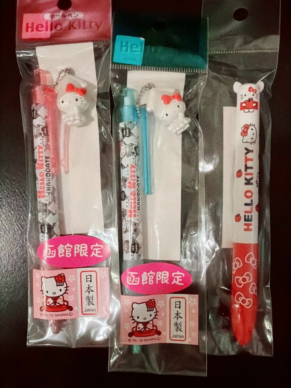 Sanrio Hello Kitty Japan Limited Hakodate Squid Pen Mechanical Pencil Bundle NWT
